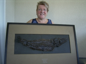 Riesiger Knochenhecht aus der Grube Messel