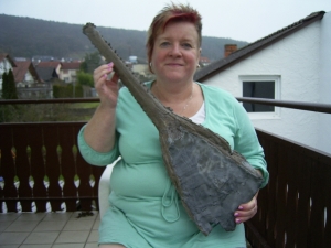 Krokodilschädel mit Unterkiefer aus Holzmaden